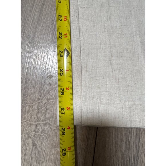 Sag Harbor Stretch Womens Flat Front Pants Size 14 Beige Linen-Blend Relaxed Fit - Picture 6 of 7